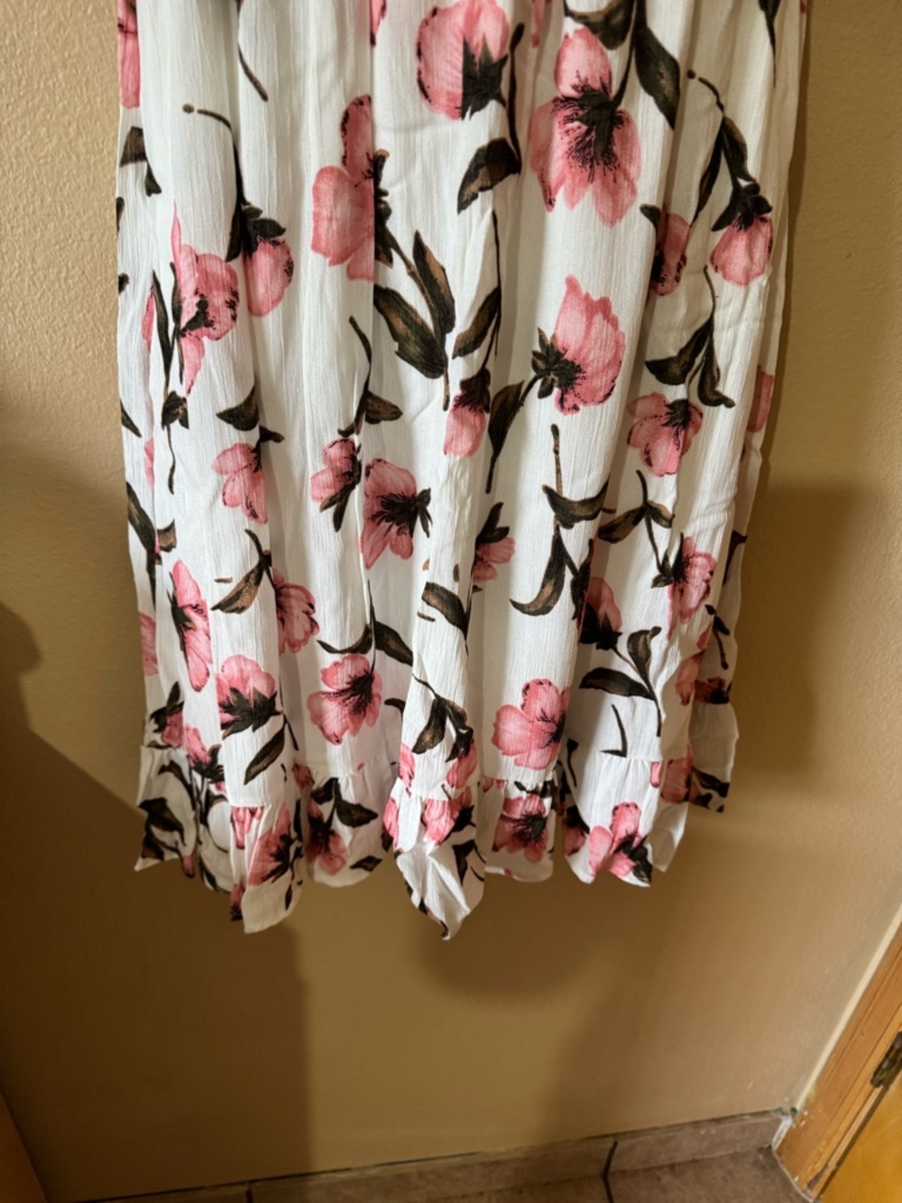 Ces Femme White Mini Dress with Pink Floral Print - Picture 6 of 12